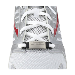 Shoe Tag Medical ID Accessory Black, Black, large image number 2